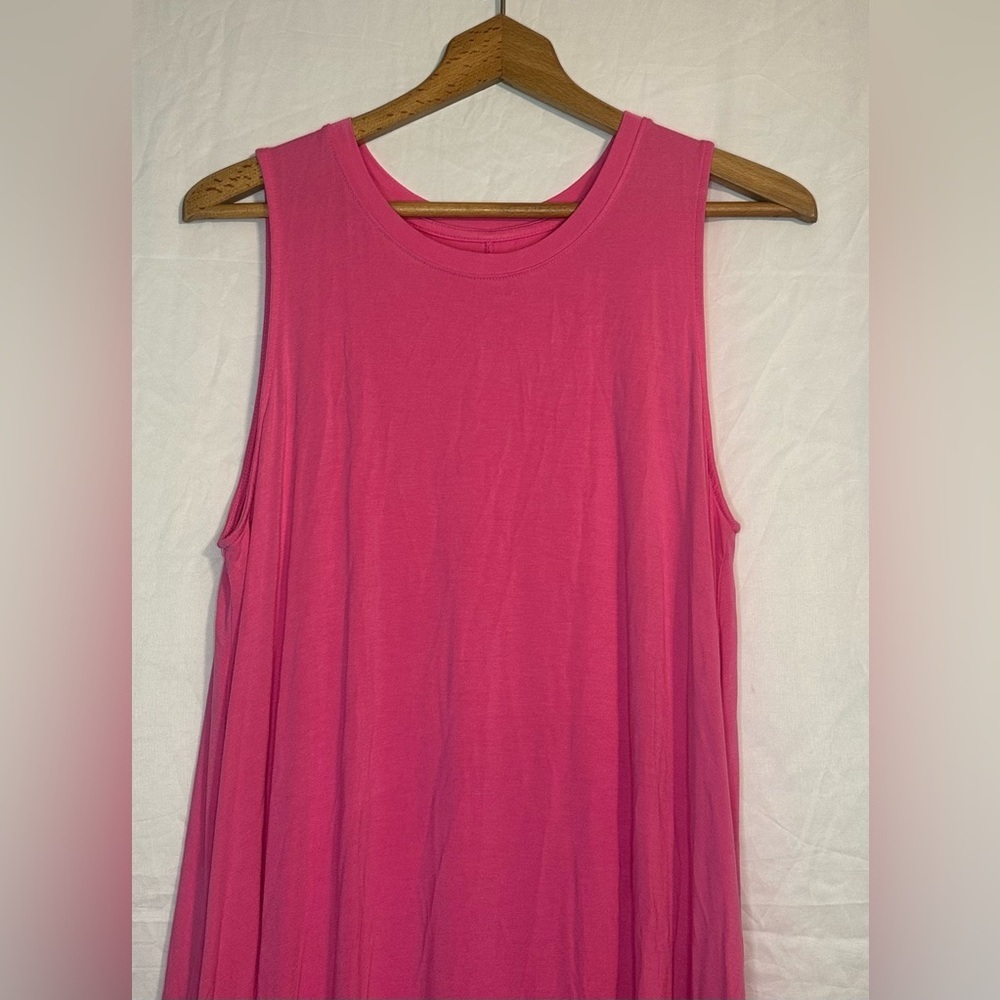Time and Tru Women’s Pink Short Sleeve Dress size X-Large (16-18) with Pockets - Picture 5 of 11
